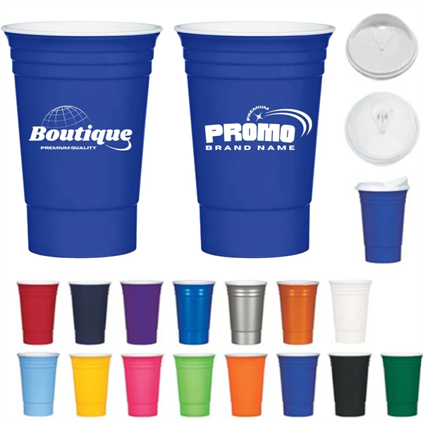 16 Oz. Reusable Big Game Stadium Drink Cocktail Plastic Cup - 16 Oz. Reusable Big Game Stadium Drink Cocktail Plastic Cup - Image 0 of 12