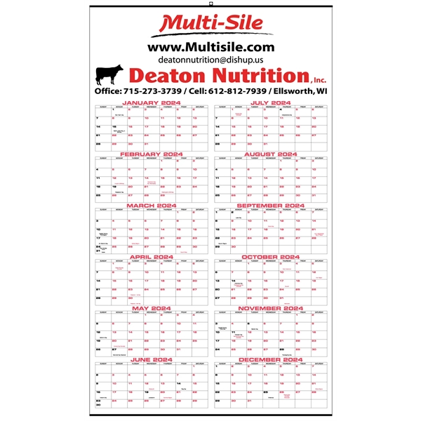 Year On A Page Calendar - Year On A Page Calendar - Image 0 of 0