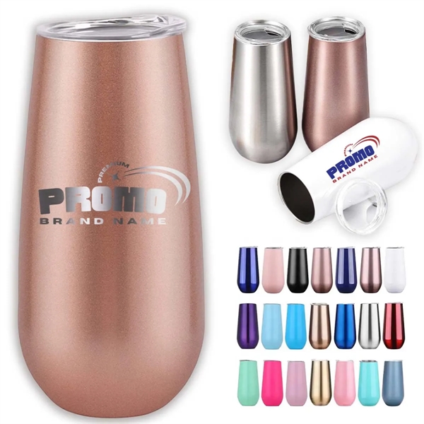6 Oz.Stainless Steel Double Wall Vacuum Insulated Tumblers - 6 Oz.Stainless Steel Double Wall Vacuum Insulated Tumblers - Image 0 of 6