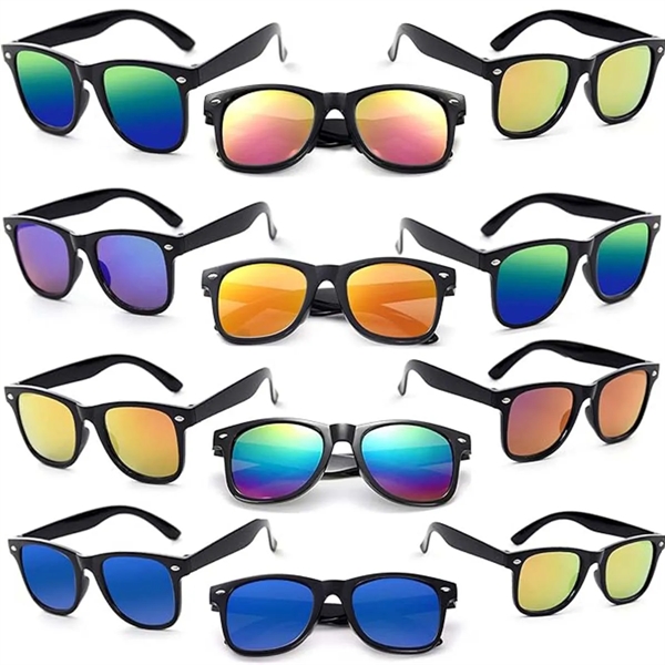 Retro Classic Sunglasses Unisex Polarized Color Mirror Lens - Retro Classic Sunglasses Unisex Polarized Color Mirror Lens - Image 3 of 4