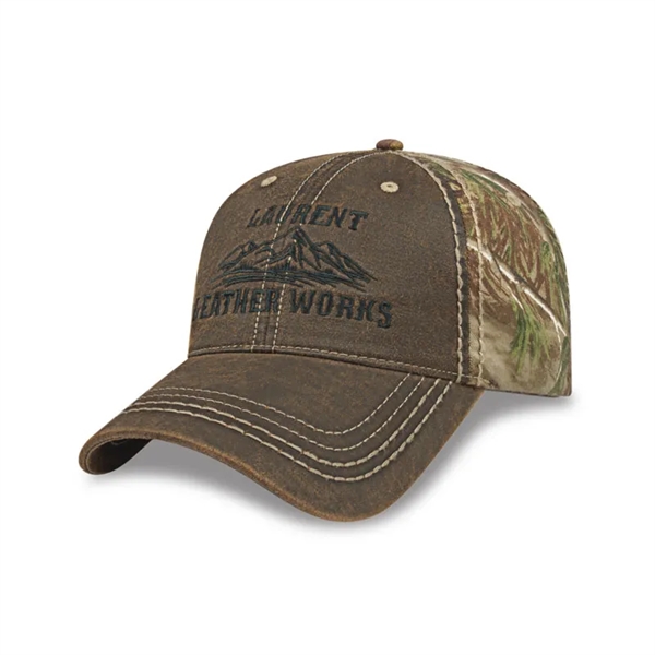 Faux Leathered Poly/Cotton Camo Cap - Faux Leathered Poly/Cotton Camo Cap - Image 0 of 1
