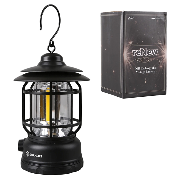 reNew COB Rechargeable Vintage Lantern - reNew COB Rechargeable Vintage Lantern - Image 0 of 3