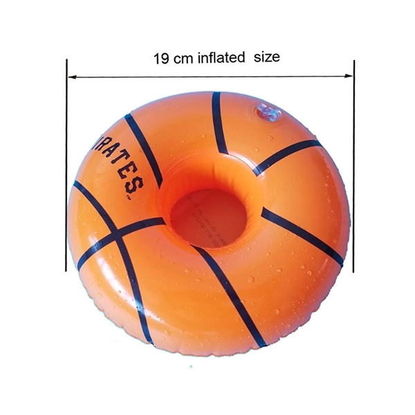 Inflatable Basketball Floating Coaster - Inflatable Basketball Floating Coaster - Image 1 of 1