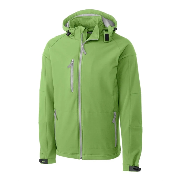 Clique Serac Stretch Softshell Hooded Full Zip Mens Jacket - Clique Serac Stretch Softshell Hooded Full Zip Mens Jacket - Image 2 of 11