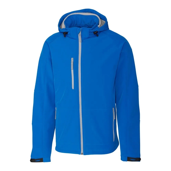 Clique Serac Stretch Softshell Hooded Full Zip Mens Jacket - Clique Serac Stretch Softshell Hooded Full Zip Mens Jacket - Image 5 of 11