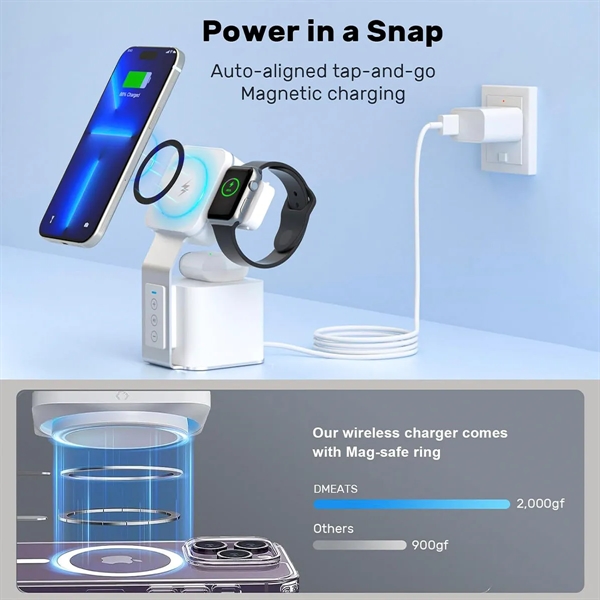 4 in 1Wireless Blue-Tooth Speaker Magnetic Charging Stand - 4 in 1Wireless Blue-Tooth Speaker Magnetic Charging Stand - Image 1 of 4