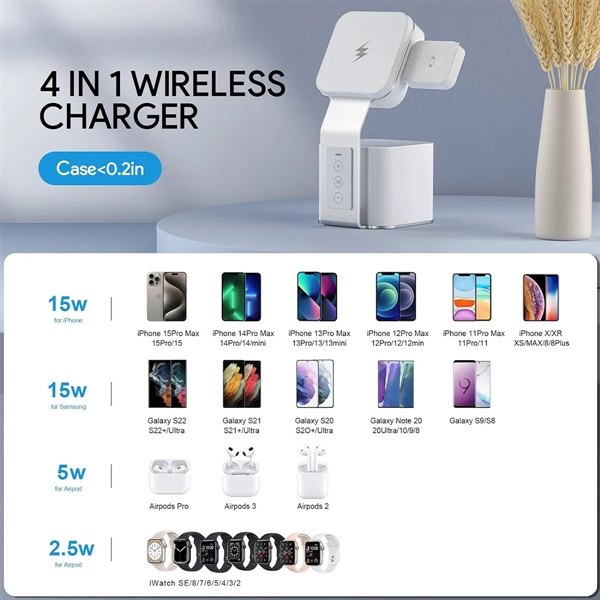 4 in 1Wireless Blue-Tooth Speaker Magnetic Charging Stand - 4 in 1Wireless Blue-Tooth Speaker Magnetic Charging Stand - Image 4 of 4