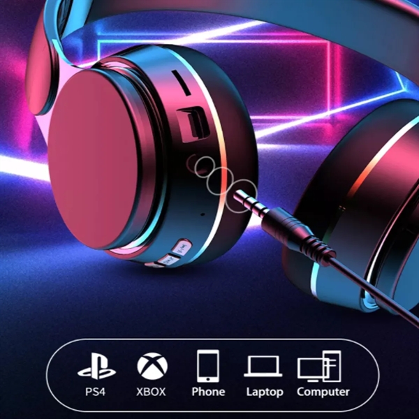 Wireless Foldable Sports Head Mounted 5.1 Gaming Headset - Wireless Foldable Sports Head Mounted 5.1 Gaming Headset - Image 2 of 4