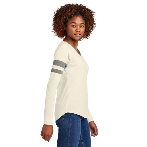 Sport-Tek Women's Halftime Stripe Long Sleeve V-Neck Tee - Sport-Tek Women's Halftime Stripe Long Sleeve V-Neck Tee - Image 6 of 24