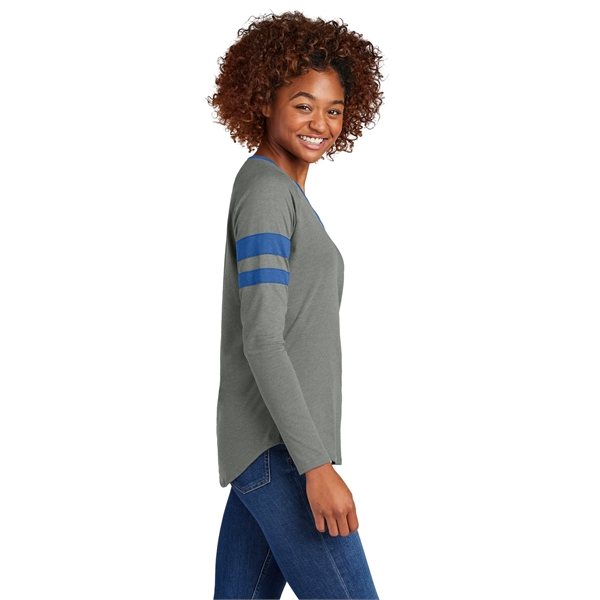 Sport-Tek Women's Halftime Stripe Long Sleeve V-Neck Tee - Sport-Tek Women's Halftime Stripe Long Sleeve V-Neck Tee - Image 13 of 24