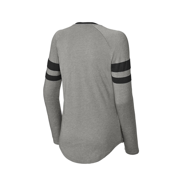 Sport-Tek Women's Halftime Stripe Long Sleeve V-Neck Tee - Sport-Tek Women's Halftime Stripe Long Sleeve V-Neck Tee - Image 19 of 24