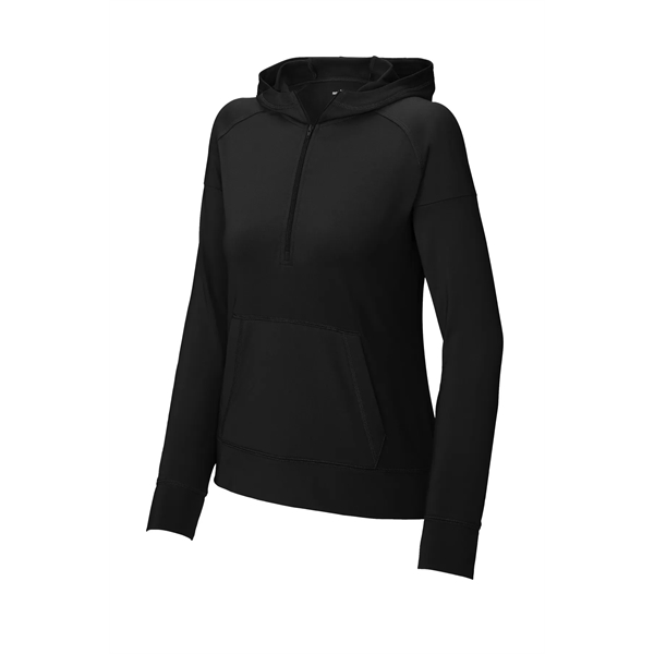 Sport-Tek Women's Sport-Wick Stretch 1/2-Zip Hoodie - Sport-Tek Women's Sport-Wick Stretch 1/2-Zip Hoodie - Image 3 of 24