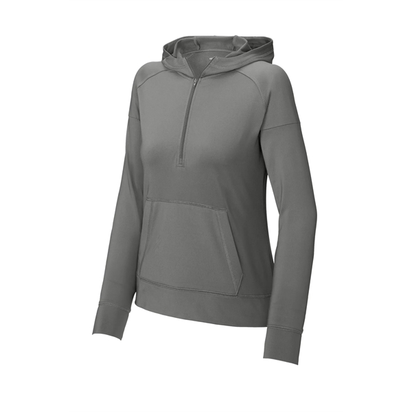 Sport-Tek Women's Sport-Wick Stretch 1/2-Zip Hoodie - Sport-Tek Women's Sport-Wick Stretch 1/2-Zip Hoodie - Image 8 of 24