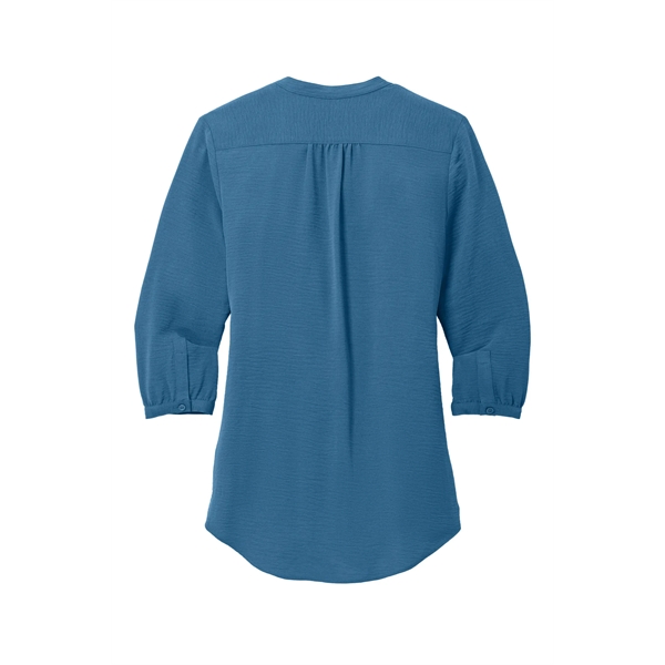 Port Authority Women's 3/4-Sleeve Textured Crepe Tunic - Port Authority Women's 3/4-Sleeve Textured Crepe Tunic - Image 10 of 19