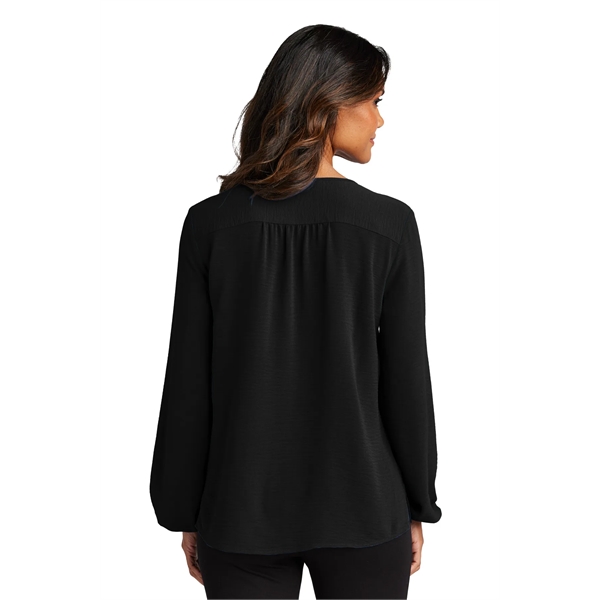 Port Authority Women's Textured Crepe Blouse - Port Authority Women's Textured Crepe Blouse - Image 6 of 14