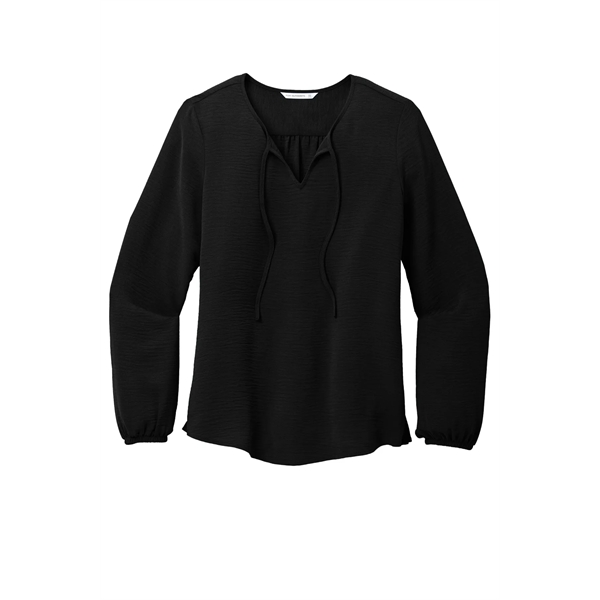 Port Authority Women's Textured Crepe Blouse - Port Authority Women's Textured Crepe Blouse - Image 8 of 14