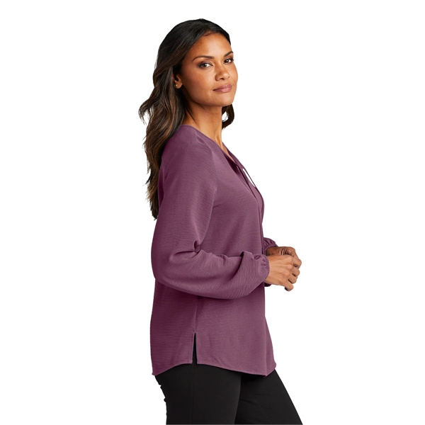 Port Authority Women's Textured Crepe Blouse - Port Authority Women's Textured Crepe Blouse - Image 12 of 14