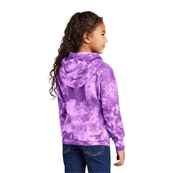 Port & Company Youth Crystal Tie-Dye Pullover Hoodie - Port & Company Youth Crystal Tie-Dye Pullover Hoodie - Image 8 of 24