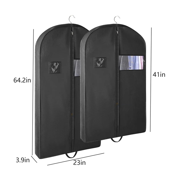 Foldable Clear Hanging Travel Suit Long Dress Garment Bags - Foldable Clear Hanging Travel Suit Long Dress Garment Bags - Image 1 of 6