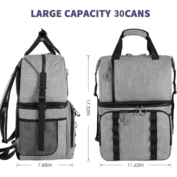 Large Double Layer Waterproof Leak Proof Cooler Backpack - Large Double Layer Waterproof Leak Proof Cooler Backpack - Image 2 of 6