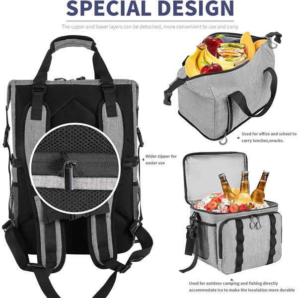 Large Double Layer Waterproof Leak Proof Cooler Backpack - Large Double Layer Waterproof Leak Proof Cooler Backpack - Image 3 of 6