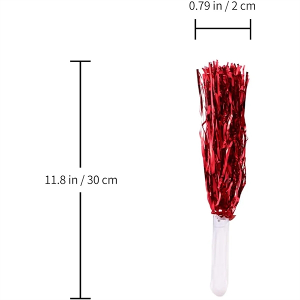 Portable Colorful Cheerleading Pom With Plastic Handle - Portable Colorful Cheerleading Pom With Plastic Handle - Image 1 of 7