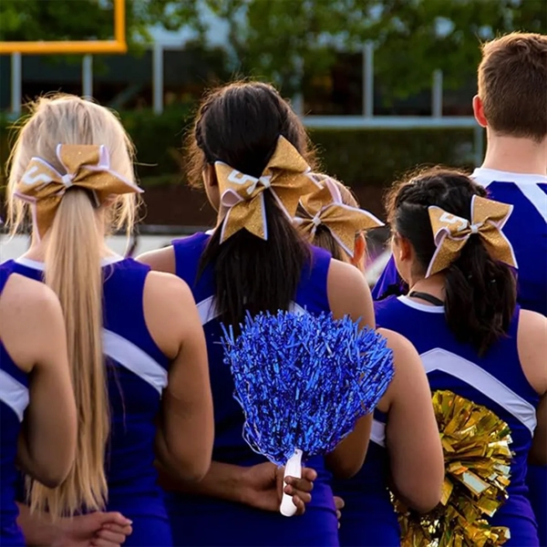 Portable Colorful Cheerleading Pom With Plastic Handle - Portable Colorful Cheerleading Pom With Plastic Handle - Image 4 of 7