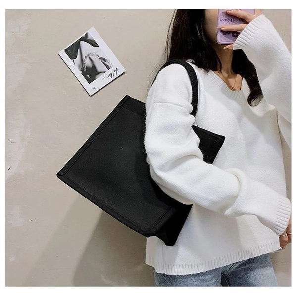 Customization Large Capacity Minimalist Canvas Tote Bag - Customization Large Capacity Minimalist Canvas Tote Bag - Image 3 of 4