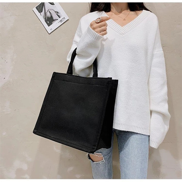 Customization Large Capacity Minimalist Canvas Tote Bag - Customization Large Capacity Minimalist Canvas Tote Bag - Image 4 of 4