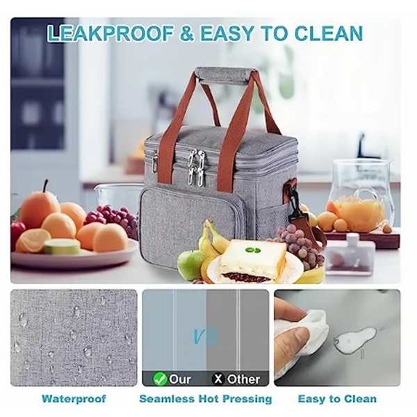 Double Cooler Lunch Bag - Double Cooler Lunch Bag - Image 3 of 4