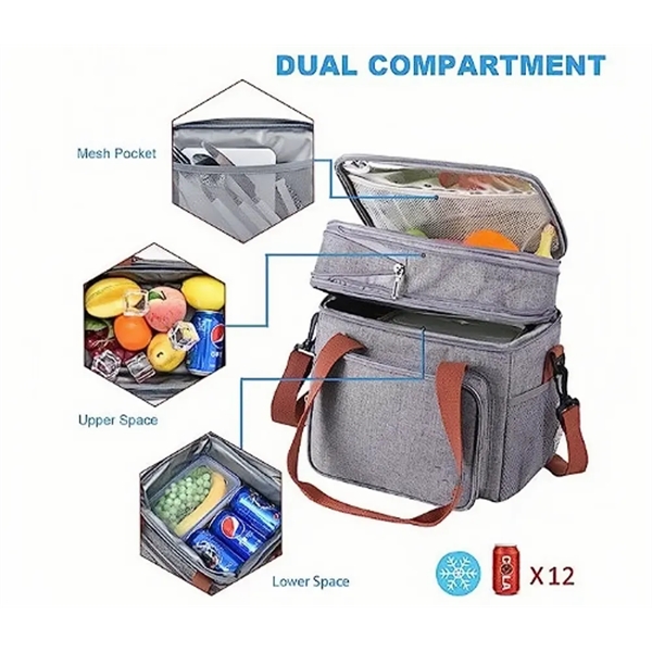 Double Cooler Lunch Bag - Double Cooler Lunch Bag - Image 1 of 4