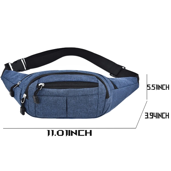 Hand-Free Waterproof Sports Waist Bag With Adjustable Strap - Hand-Free Waterproof Sports Waist Bag With Adjustable Strap - Image 1 of 3