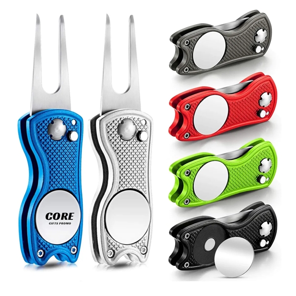 Foldable Metal Golf Divot Tool - Foldable Metal Golf Divot Tool - Image 0 of 3
