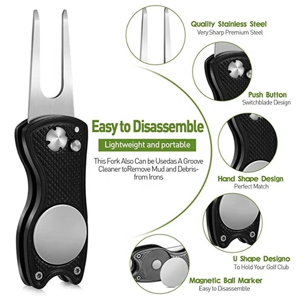 Foldable Metal Golf Divot Tool - Foldable Metal Golf Divot Tool - Image 1 of 3