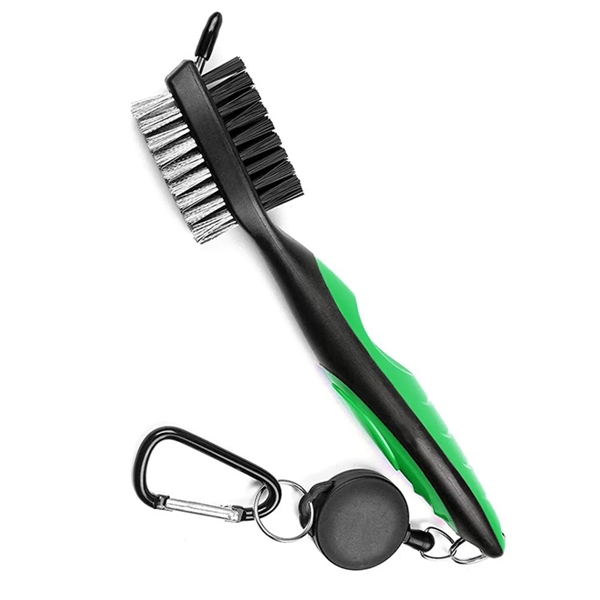 Golf Club Cleaning Brush with Retractable Aluminum Carabiner - Golf Club Cleaning Brush with Retractable Aluminum Carabiner - Image 1 of 4