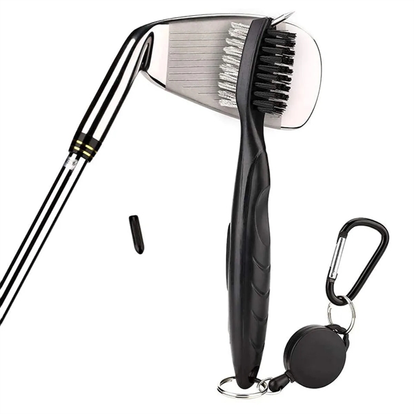 Golf Club Cleaning Brush with Retractable Aluminum Carabiner - Golf Club Cleaning Brush with Retractable Aluminum Carabiner - Image 3 of 4