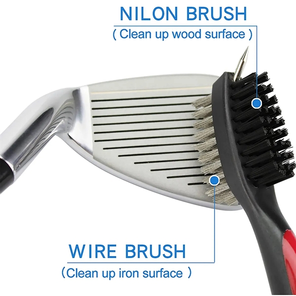 Golf Club Cleaning Brush with Retractable Aluminum Carabiner - Golf Club Cleaning Brush with Retractable Aluminum Carabiner - Image 4 of 4