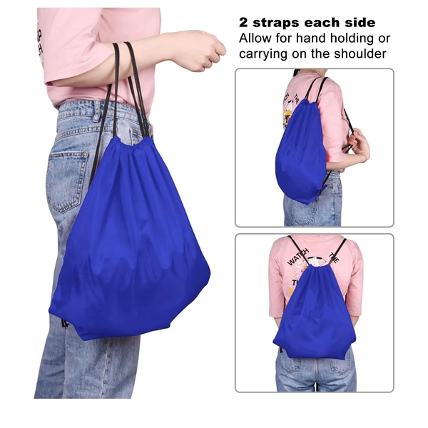 420D Polyester Drawstring Backpack Bag - 420D Polyester Drawstring Backpack Bag - Image 3 of 14