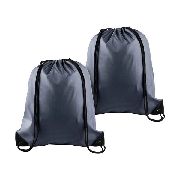 420D Polyester Drawstring Backpack Bag - 420D Polyester Drawstring Backpack Bag - Image 12 of 14