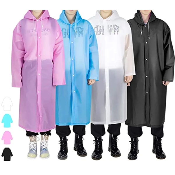 Reusable EVA Raincoat Poncho Rain Jacket - Reusable EVA Raincoat Poncho Rain Jacket - Image 1 of 3