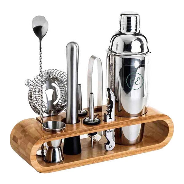 Cocktail Shaker Set Bartender Kit with Stand - Cocktail Shaker Set Bartender Kit with Stand - Image 0 of 3