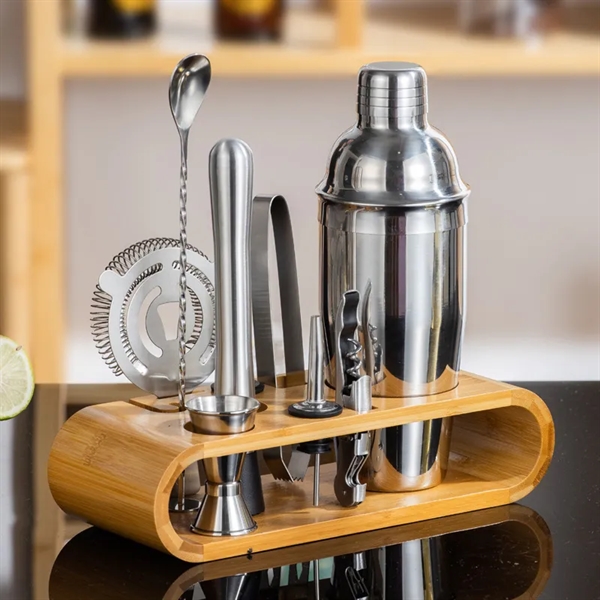 Cocktail Shaker Set Bartender Kit with Stand - Cocktail Shaker Set Bartender Kit with Stand - Image 2 of 3
