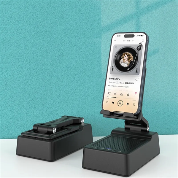 Cell Phone Stand with Wireless Bluetooth Speaker - Cell Phone Stand with Wireless Bluetooth Speaker - Image 2 of 3