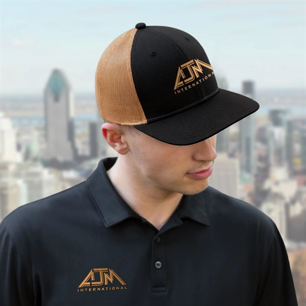 6 Panel Pro-Round Duck Canvas (Mesh Back) Baseball Cap - 6 Panel Pro-Round Duck Canvas (Mesh Back) Baseball Cap - Image 8 of 11