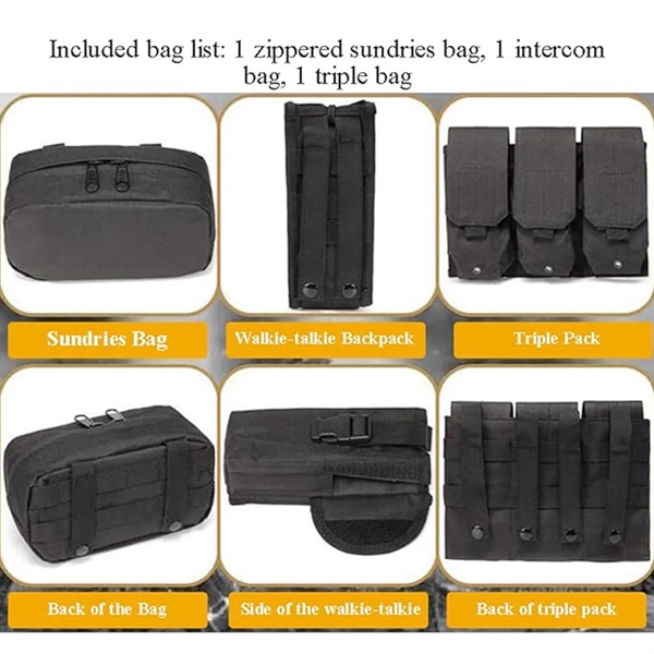 Tactical Men Adjustable Airsoft Vest - Tactical Men Adjustable Airsoft Vest - Image 2 of 5