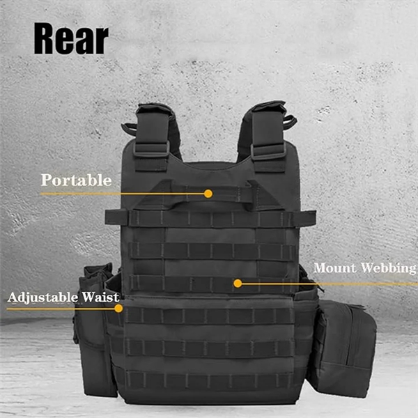 Tactical Men Adjustable Airsoft Vest - Tactical Men Adjustable Airsoft Vest - Image 4 of 5