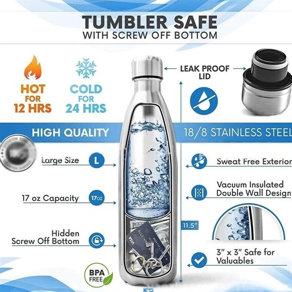 750Ml Portable Water Bottle Secret Stash Pill Organizer - 750Ml Portable Water Bottle Secret Stash Pill Organizer - Image 1 of 4