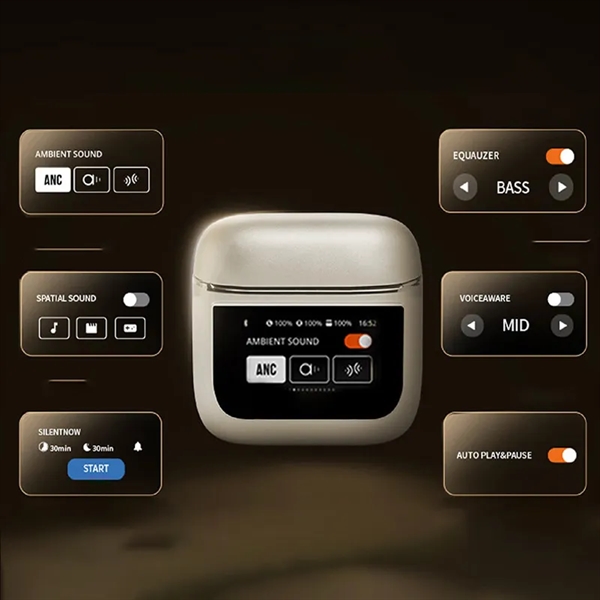 Touch Screen Visible Bluetooth 5.0 True Wireless Earbuds - Touch Screen Visible Bluetooth 5.0 True Wireless Earbuds - Image 4 of 4