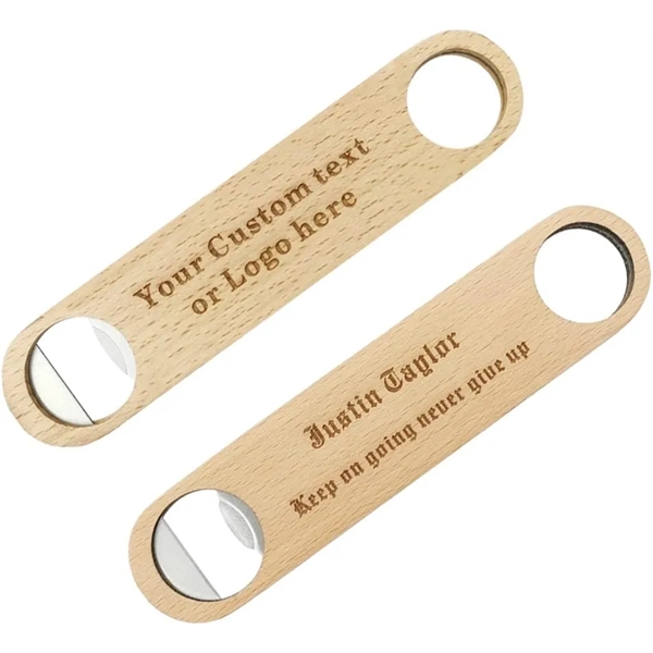 Wooden Beer Bottle Opener - Wooden Beer Bottle Opener - Image 1 of 6