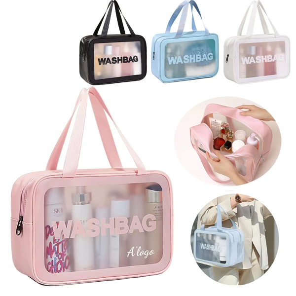 Translucent Toiletry Bag with with Handy Handle - Translucent Toiletry Bag with with Handy Handle - Image 0 of 5